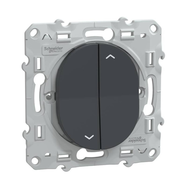 S340208 - Interrupteur 2 boutons pour volets roulants Ovalis Schneider Electric - plaque de finition à commander séparément