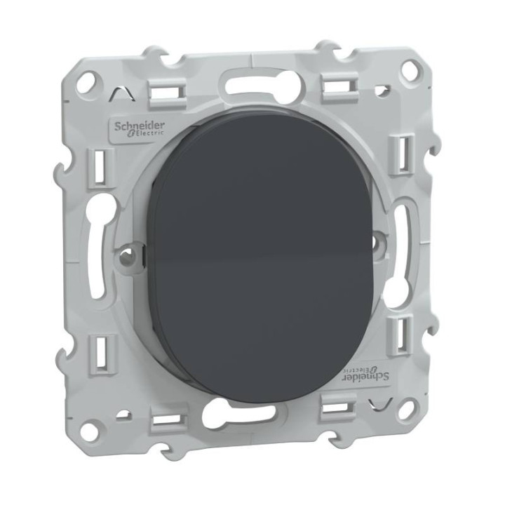 S340204 - Va et vient Ovalis Schneider Electric - 10 AX - 250V - Anthracite