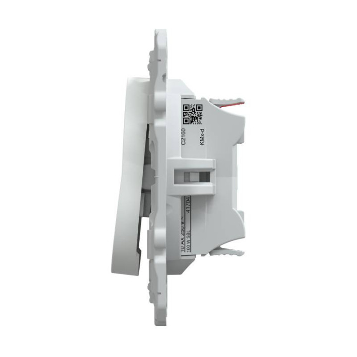 Va et vient Ovalis Schneider Electric - 10 AX - 250V - Blanc - Faible profondeur