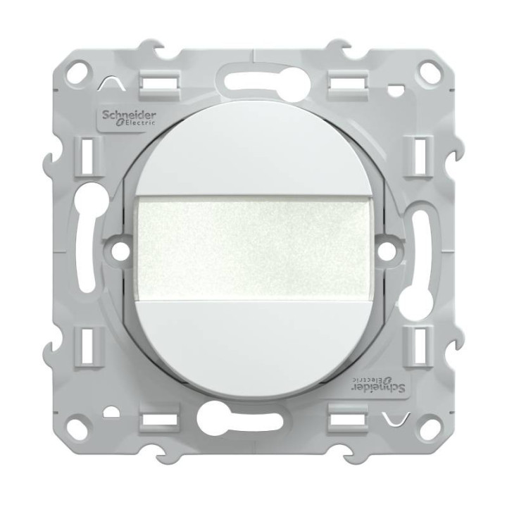 S320266 - Bouton poussoir à fermeture avec porte étiquette Ovalis Schneider Electric