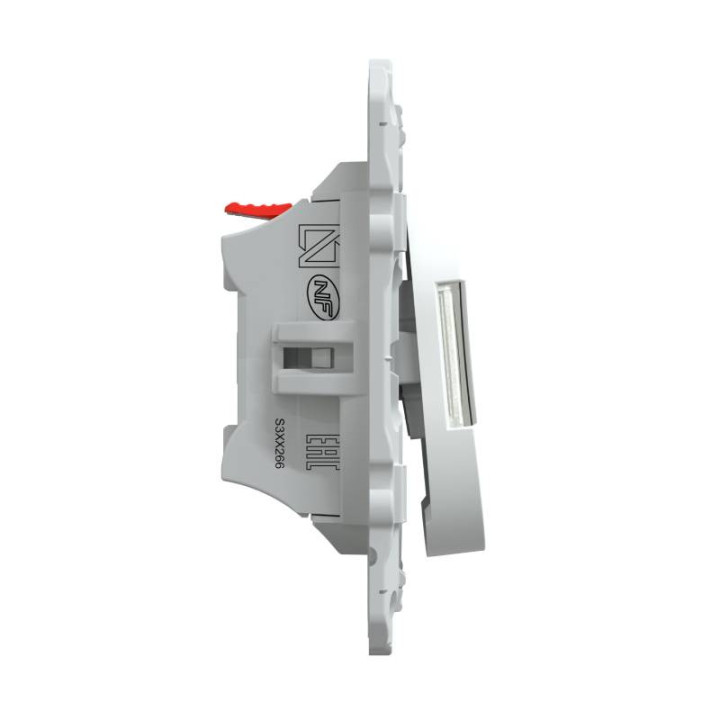 Bouton poussoir à fermeture avec porte étiquette Ovalis Schneider Electric - 10 AX - 250V - Blanc