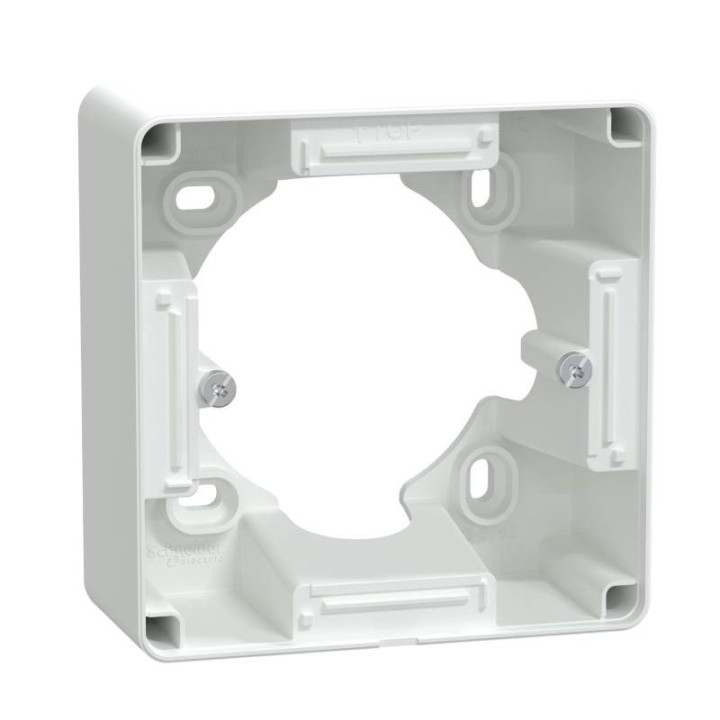S320762 - Boite support 36mm Ovalis Schneider Electric - 1 poste - Pour montage en saillie -Blanc
