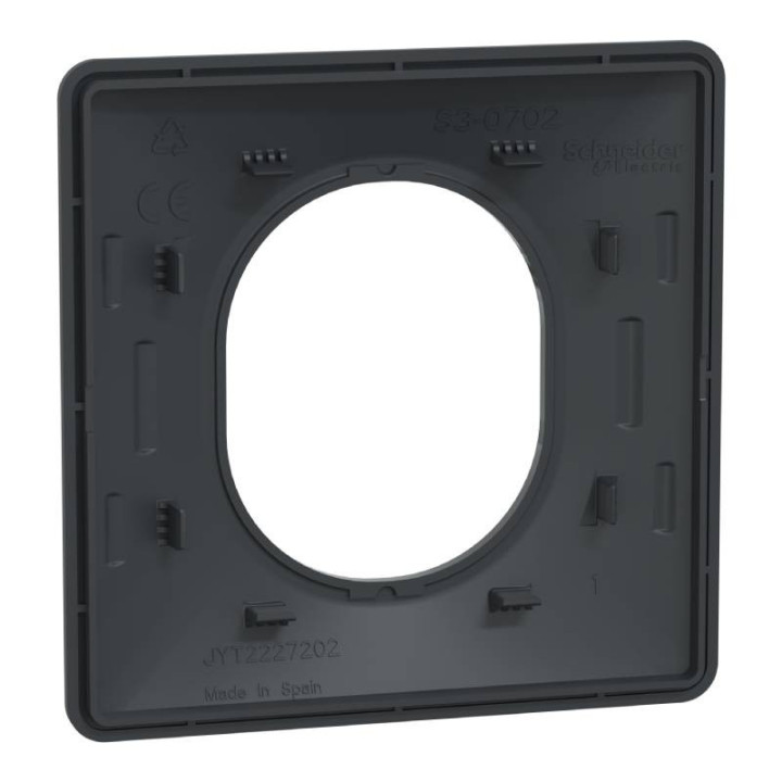 S340702 - Plaque de finition Ovalis Schneider Electric - 1 poste - Anthracite