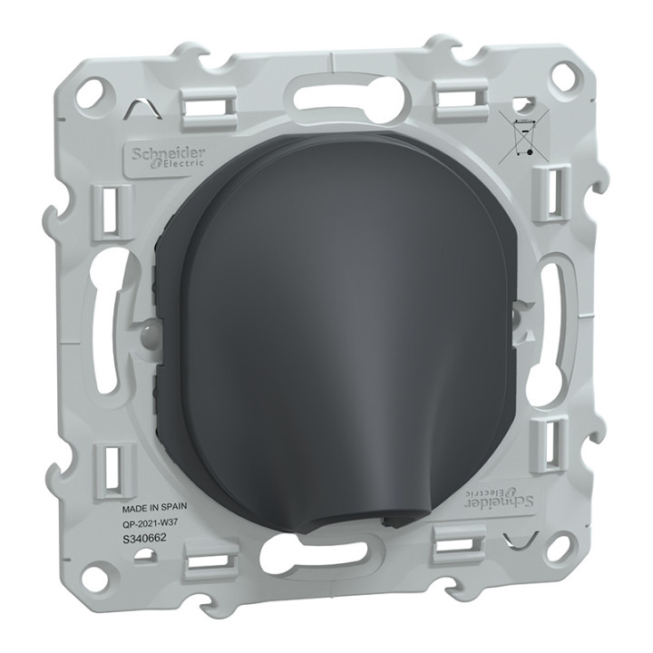 Sortie de câble Ovalis Schneider Electric - 16A -Ø6..12mm- Anthracite