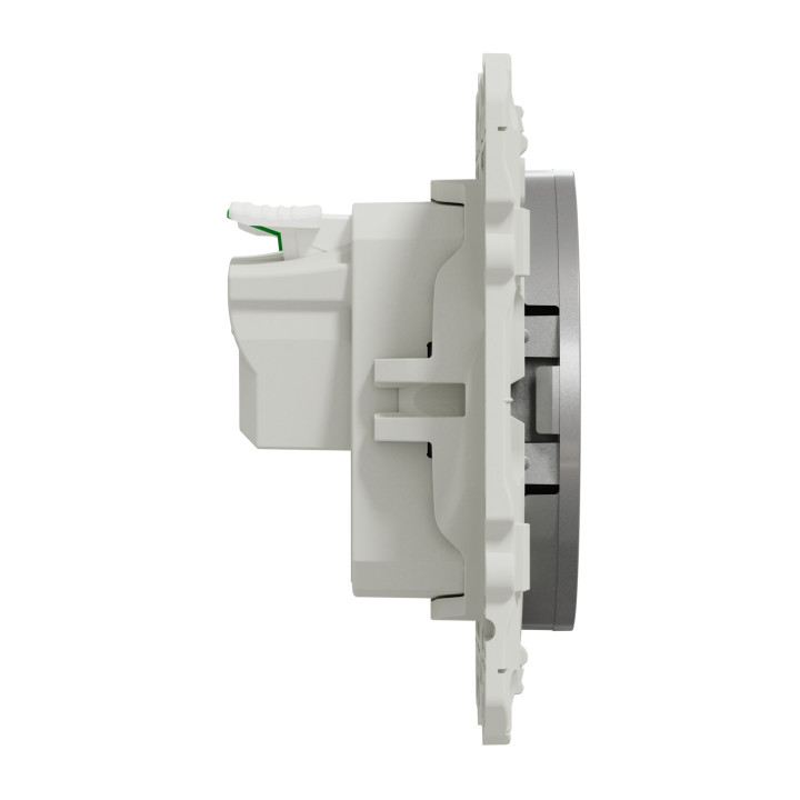 Prise de courant Odace 16A 2P+T - Aluminium