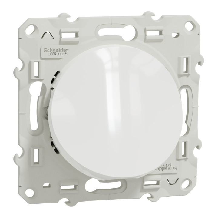 Odace sortie de câble - blanc - fixation par vis