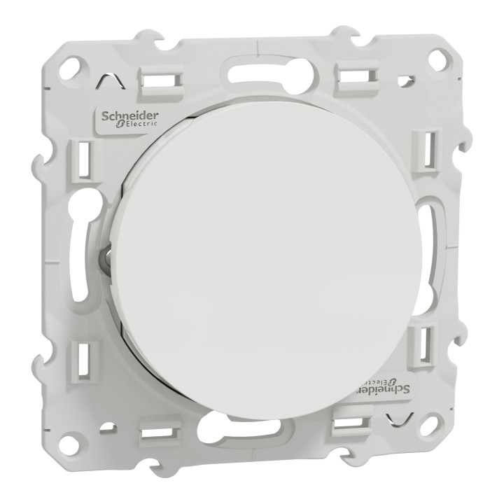 Bouton poussoir Odace 10A - Blanc