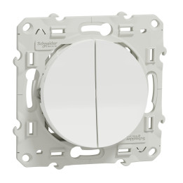 Va-et-vient et poussoir Odace10A - Blanc