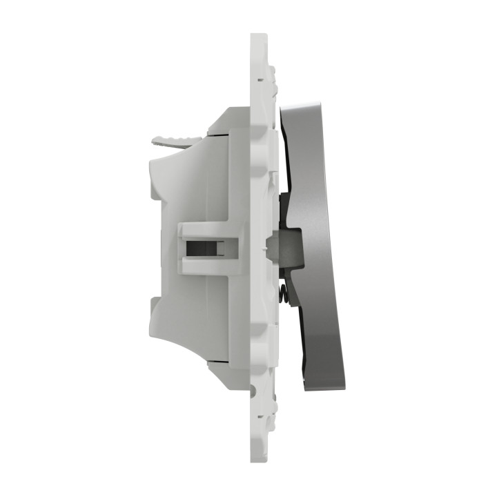 Bouton poussoir Odace 10A - Aluminium