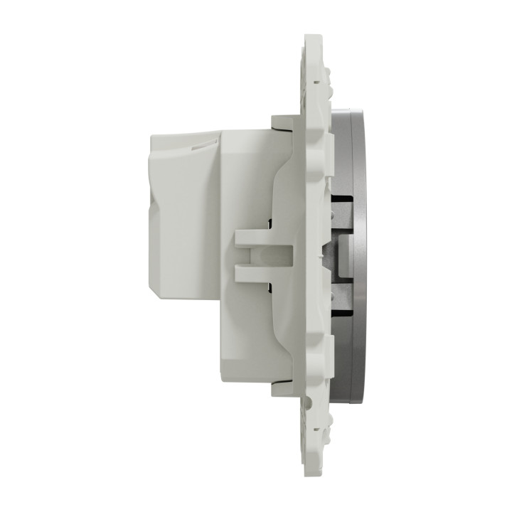 Odace prise 2P+T - Aluminium - A vis