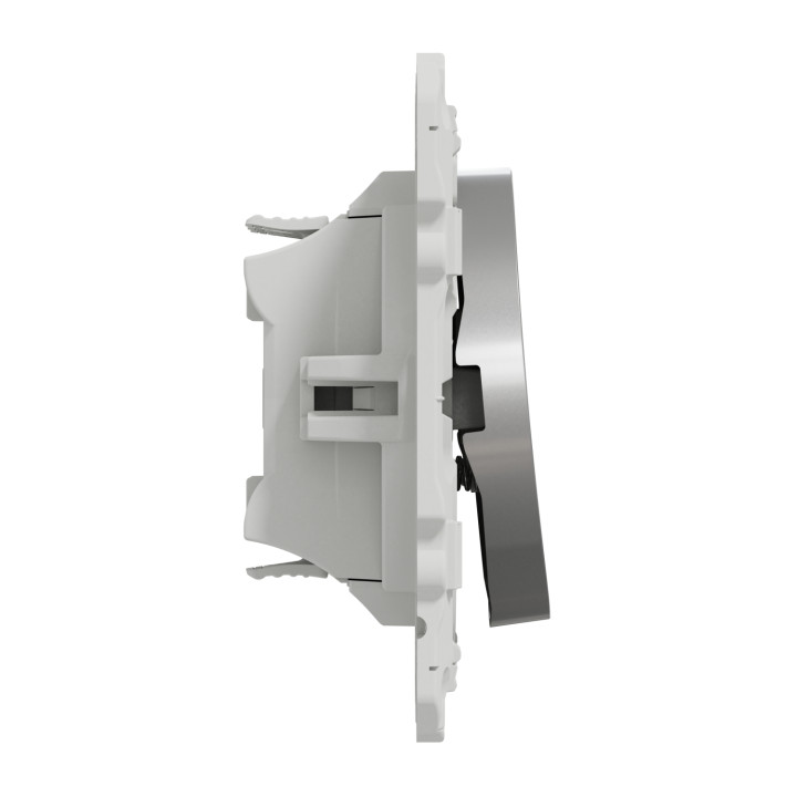 Double poussoir 10A Odace - Aluminium