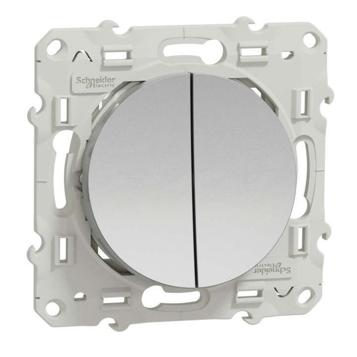 Odace va et vient et poussoir 10A - aluminium