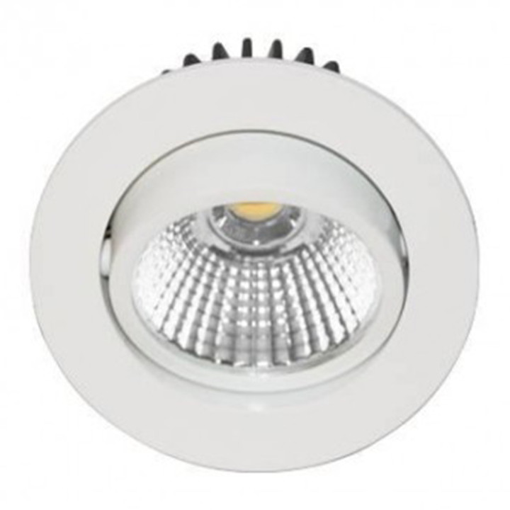 SPOT LED - 6W - 830 - 760LM - ROND - ORIENTABLE - BLANC - IP44 - CLIII