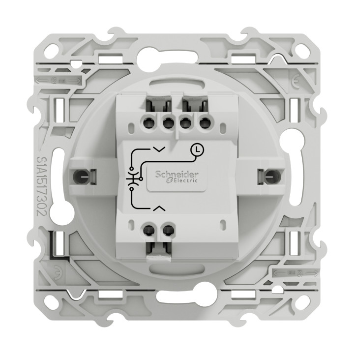 Double bouton-poussoir pour volet-roulant Odace - Aluminium