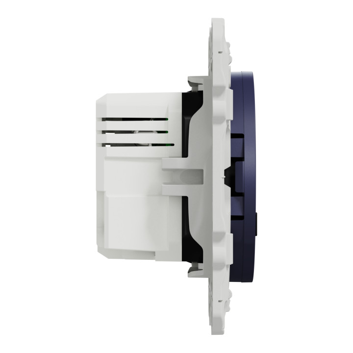 Prise USB Odace Schneider Electric - Chargeur double USB - Type A+C - Cobalt