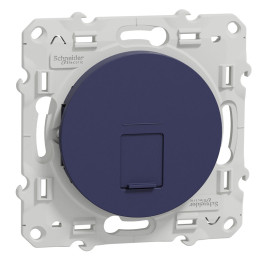 Prise RJ45 Odace Schneider Electric - Sans connecteur - Cobalt