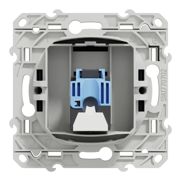 Prise multimedia RJ45 Grade 3 Odace Schneider Electric - Cat.6 STP - Cobalt