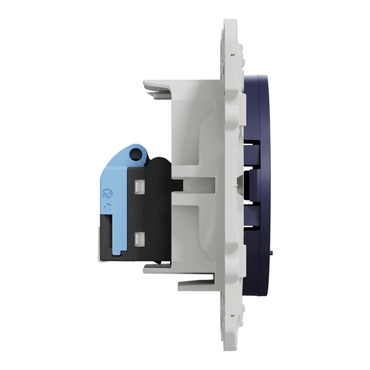 Prise multimedia RJ45 Grade 3 Odace Schneider Electric - Cat.6 STP - Cobalt
