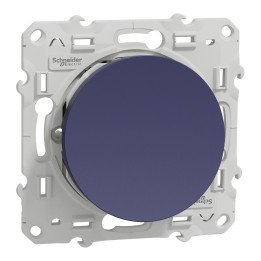 Poussoir lumineux Odace Schneider Electric - Cobalt