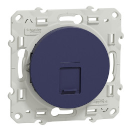 Prise Téléphone RJ45 Grade 1 Odace Schneider Electric - Cat.5 UTP - Cobalt