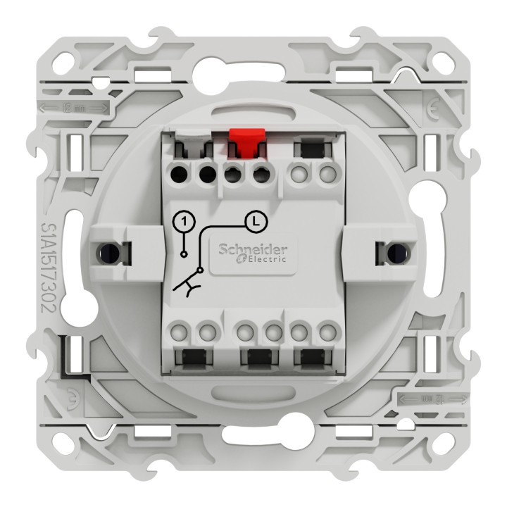 Bouton poussoir Odace Schneider Electric - 10A - Cobalt