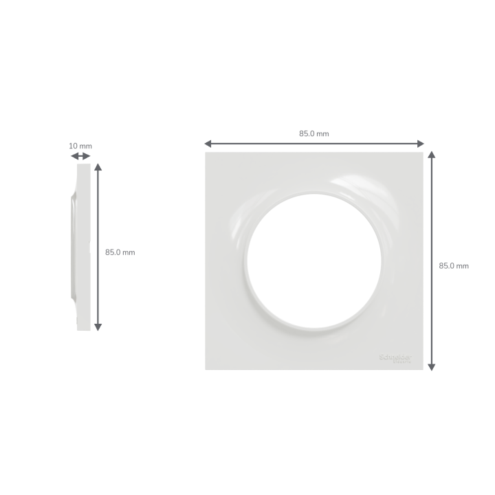 Plaque Odace Styl - Blanc brillant - Unique