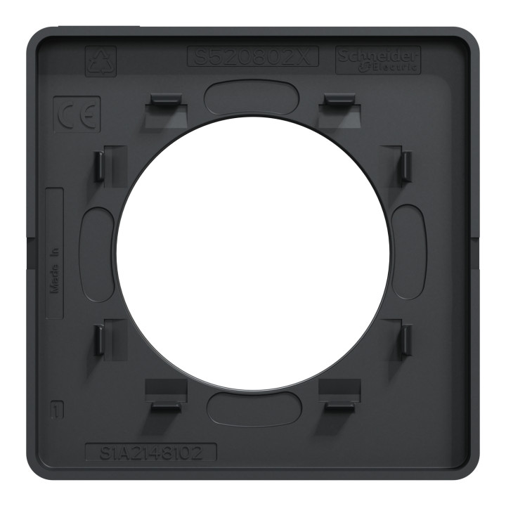 Plaque Odace Touch - Anthracite avec liseré anthracite - Unique