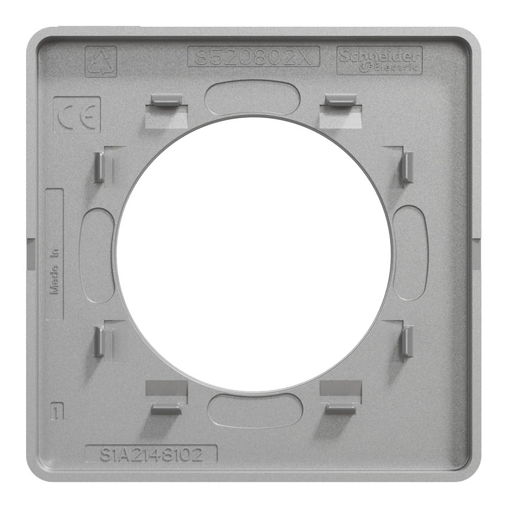 Plaque Odace Touch - Aluminium sans liseré - Unique