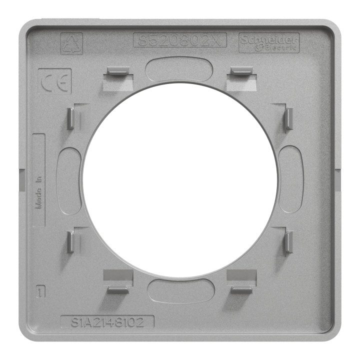 Plaque Odace Touch - Aluminium brossé avec liseré aluminium - Unique