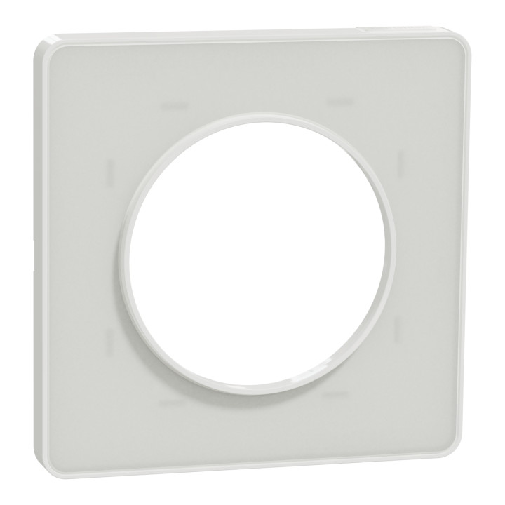 Plaque Odace Touch - Translucide blanc avec liseré blanc - Unique