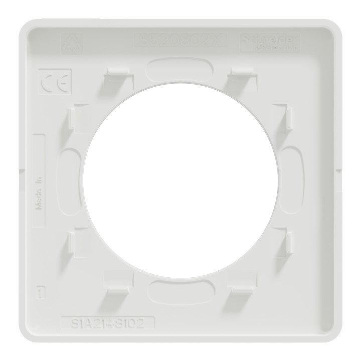 Plaque Odace Touch - Translucide blanc avec liseré blanc - Unique