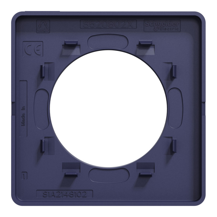 Plaque Odace Touch Schneider Electric - Cobalt avec liseré - Unique