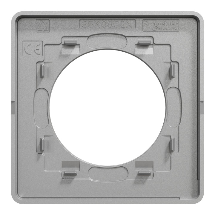 Plaque Odace Touch - Aluminium brossé croco avec liseré aluminium - Unique