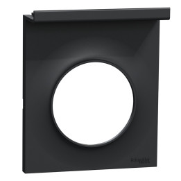 Plaque support téléphone mobile Odace Styl Pratic Schneider Electric - 1 poste - Anthracite