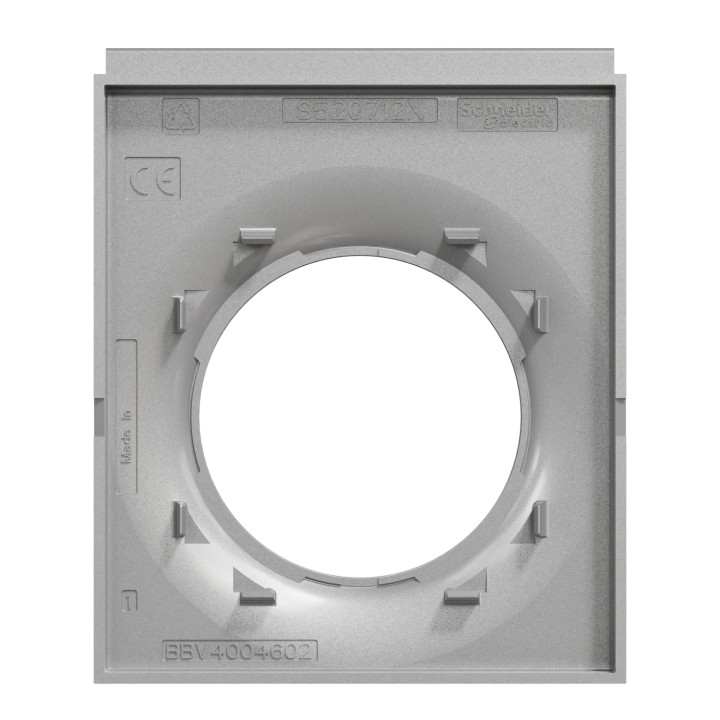 Plaque support téléphone mobile Odace Styl Pratic Schneider Electric - 1 poste - Aluminium