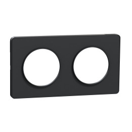 Plaque Odace Touch - Anthracite avec liseré anthracite - Double horizontale et verticale