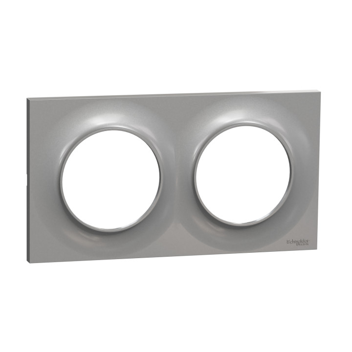 Plaque Odace Styl - Aluminium - Double horizontale / verticale 71mm
