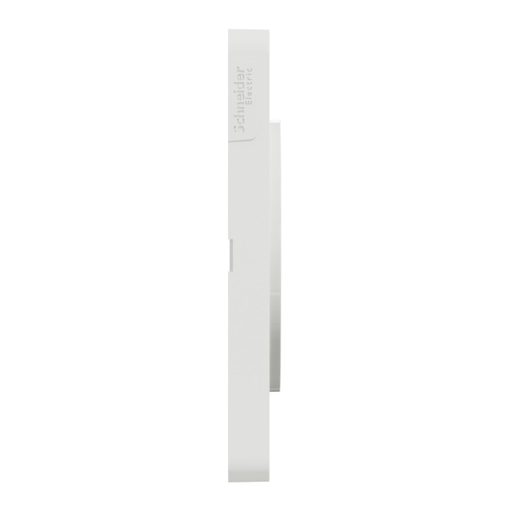 Plaque Odace Touch - Aluminium martelé avec liseré blanc - Double horizontale / verticale 71mm