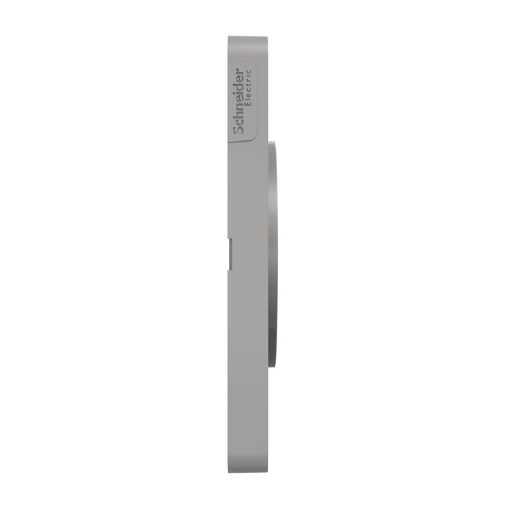Plaque Odace Touch - Aluminium brillant fumé avec liseré aluminium - Double horizontale / verticale 71mm