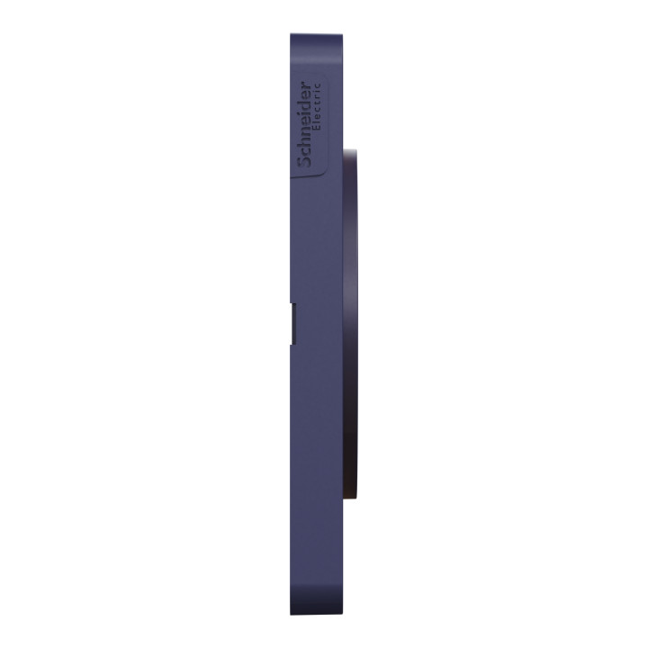 Plaque de finition 2 postes Kvadrat Odace Touch Schneider Electric - Clipsable - Ocre/Cobalt