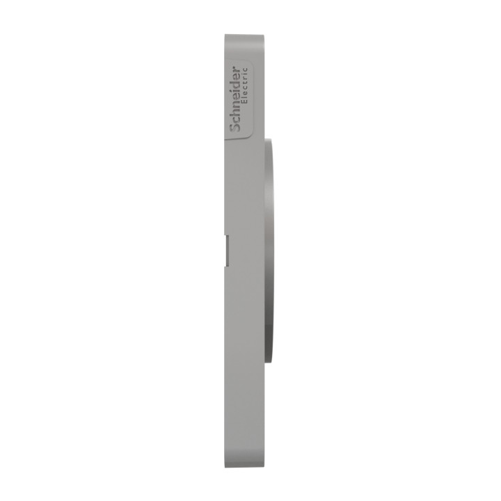 Plaque Odace Touch - Aluminium brillant fumé avec liseré aluminium - Triple horizontale / verticale 71mm