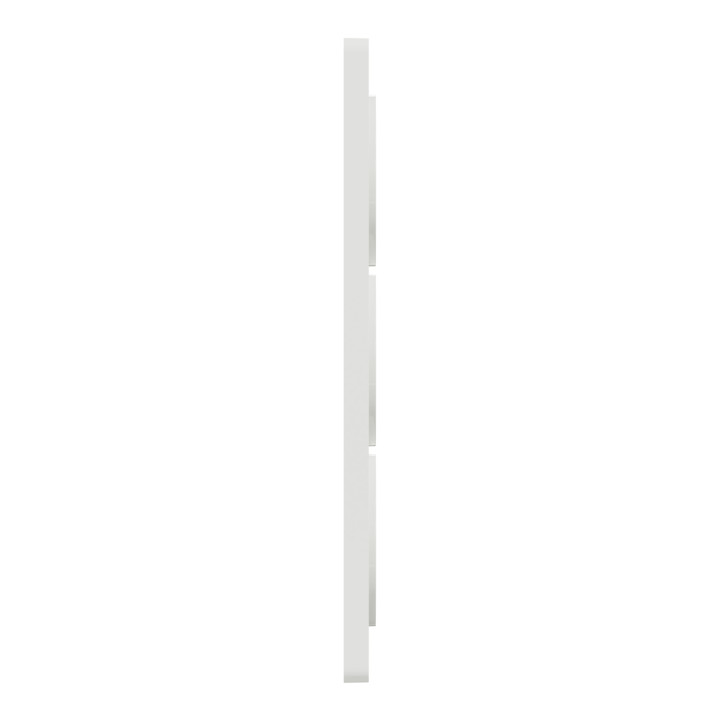 Plaque Odace Touch - Translucide blanc avec liseré blanc - Triple verticale 57mm