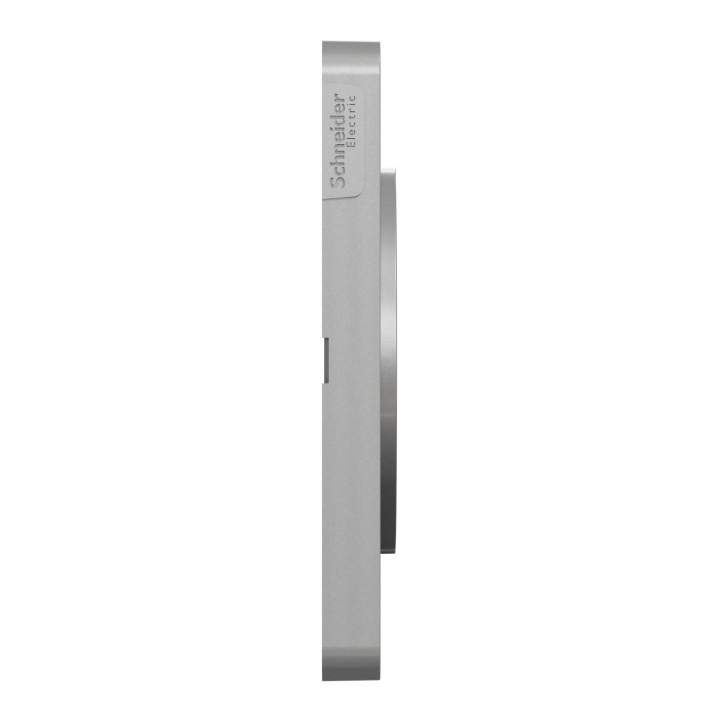 Plaque Odace Touch - Aluminium brossé avec liseré aluminium - Quadruple horizontale / verticale 71mm