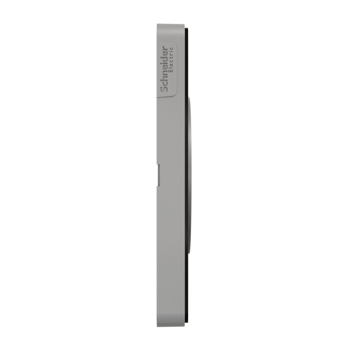 Plaque Odace Touch - Aluminium brillant fumé avec liseré aluminium - Quadruple horizontale / verticale 71mm