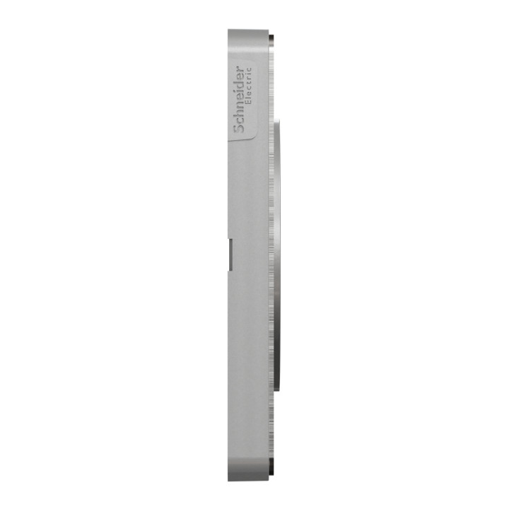 Plaque Odace Touch - Aluminium brossé croco avec liseré aluminium - Quadruple horizontale / verticale 71mm