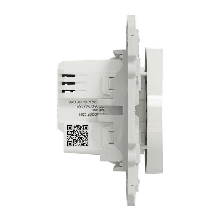 Variateur universel Odace Wiser Schneider - Poussoir - 2 fils - Zigbee - Blanc