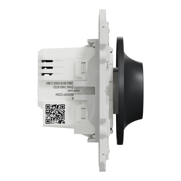 Variateur rotatif LED Odace Wiser Schneider - 2 fils - Zigbee - Anthracite