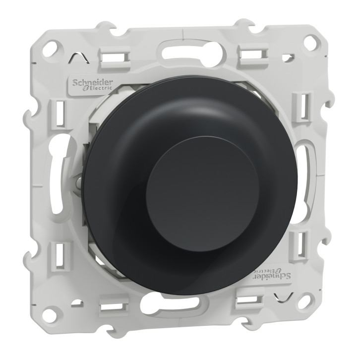 Variateur rotatif LED Odace Wiser Schneider - 2 fils - Zigbee - Anthracite