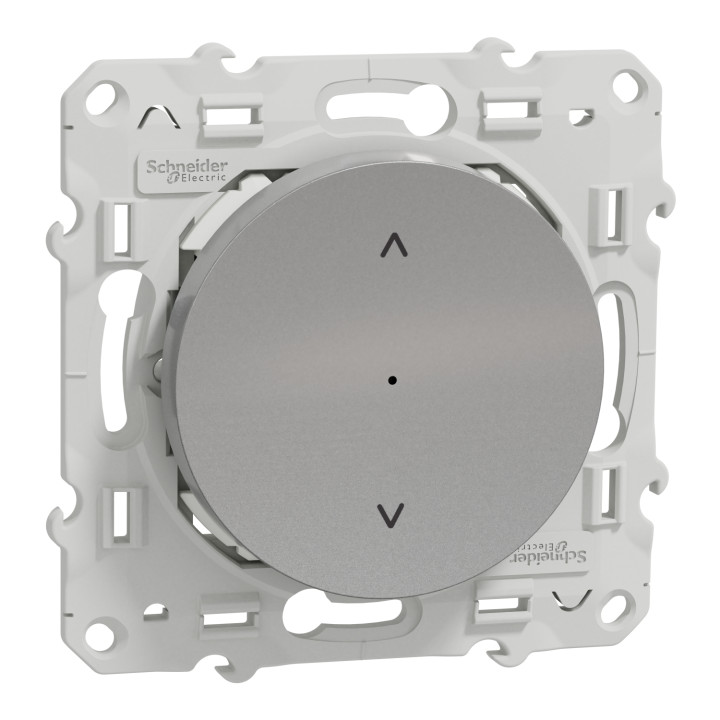 Commande pour volet roulant Odace Wiser Schneider - 4A - Zigbee - Alu