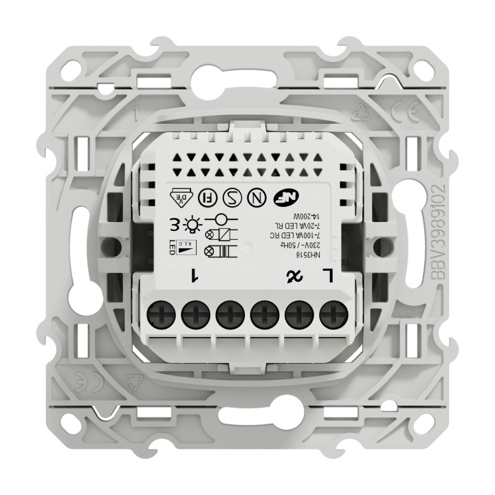 Commande pour volet roulant Odace Wiser Schneider - 4A - Zigbee - Alu